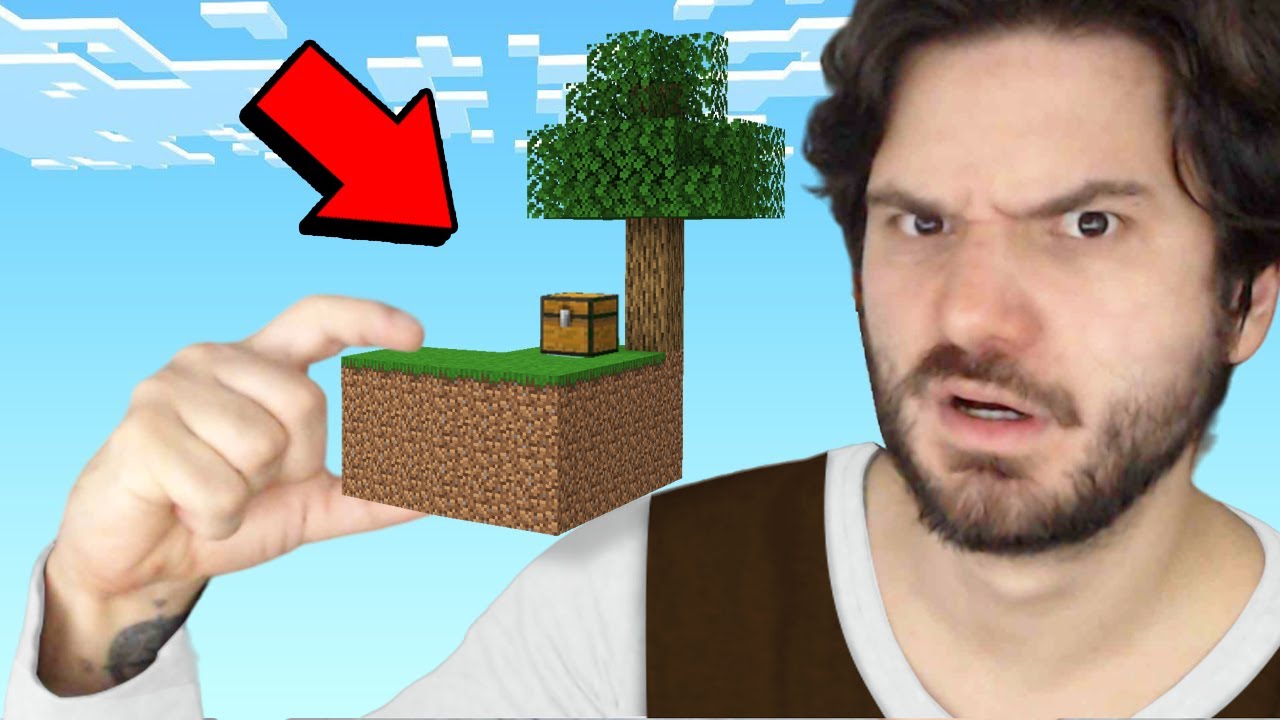 COMO EU SOBREVIVI NO MENOR SKYBLOCK DO MUNDO DO MINECRAFT!