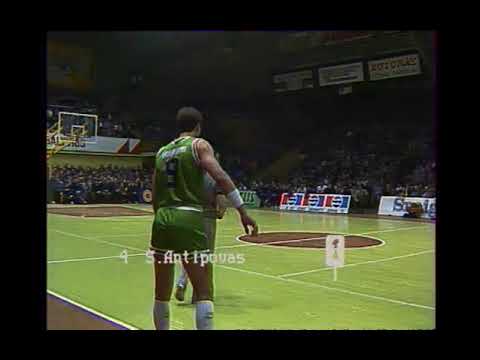 SOVIET UNION LEAGUE: 1988-89 reg. season - Zalgiris Kaunas vs Dynamo Moscow (Sabonis 53 pt + 17 rb)