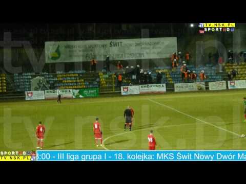 tv.nsk.pl 2017-03-12 MKS Świt Nowy Dwór Maz. - RTS Widzew Łódź 1:2 Zadyma na trybunach cz1