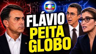 FLÁVIO BOLSONARO SURPREENDE NA GLOBO DENUNCIA LULA, BANCO MASTER, ROMBO DO INSS E LULINHA