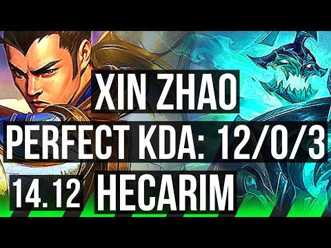 XIN ZHAO vs HECARIM (JGL) | 12/0/3, Legendary, Rank 11 Xin | VN Challenger | 14.12