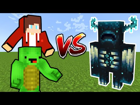 NoZenCraft - JJ and Mikey VS Warden (Minecraft Battle)
