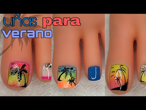 Como hacer diseños de Uñas para VERANO 🌴🏝️💅