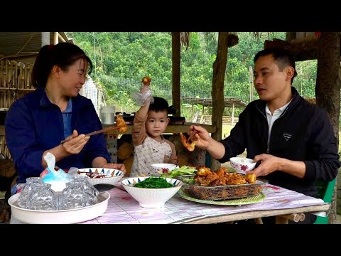 happy life on a small farm for a kind man, single mother, their adorable little boy. ly tu tay vn