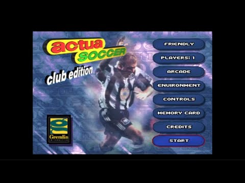 Actua Soccer - Club Edition - Sony PlayStation - Intro & Title Screen