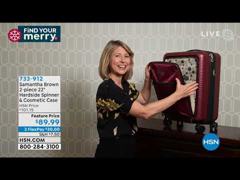 Samantha Brown 2piece 22" Hardside Spinner and Cosmetic ...