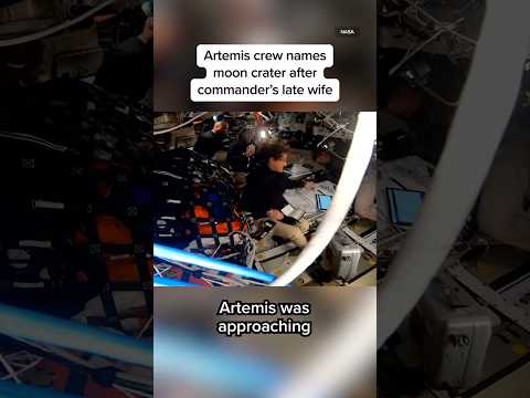 Artemis crew names moon crater after commander's wife