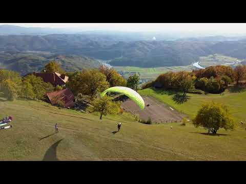 Paragliding site Lisca, Slovenia (drone footage)