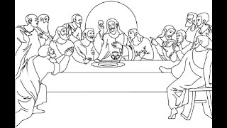 Drawing The Last Supper da Vinci
