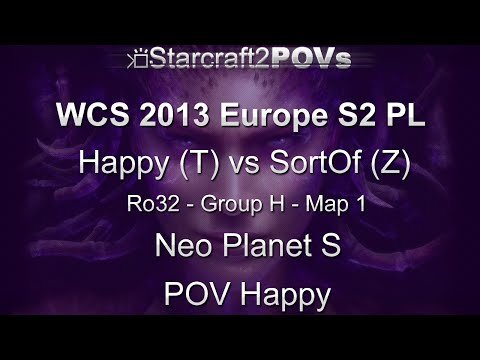 SC2 HotS - WCS 2013 EU S2 PL - Happy vs SortOf - Ro32 Group H - Map 1 - Neo Planet S - Happy