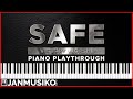 Safe - Victory Worship | Piano Playthrough + Chords | Key of A