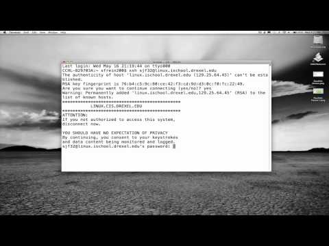 Using Mac Terminal for SSH to Drexel iSchool Linux Server