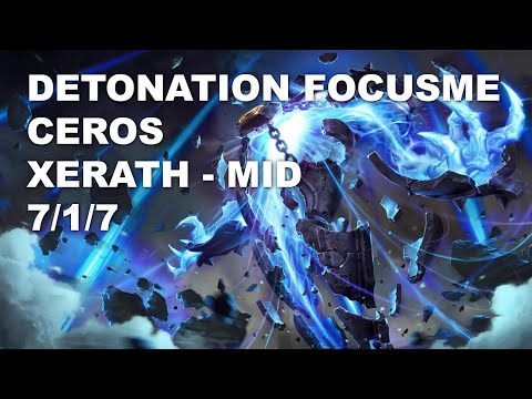 DetonatioN FocusMe Ceros Mid Xerath vs Qiyana - KR Challenger Rank Game 10.7