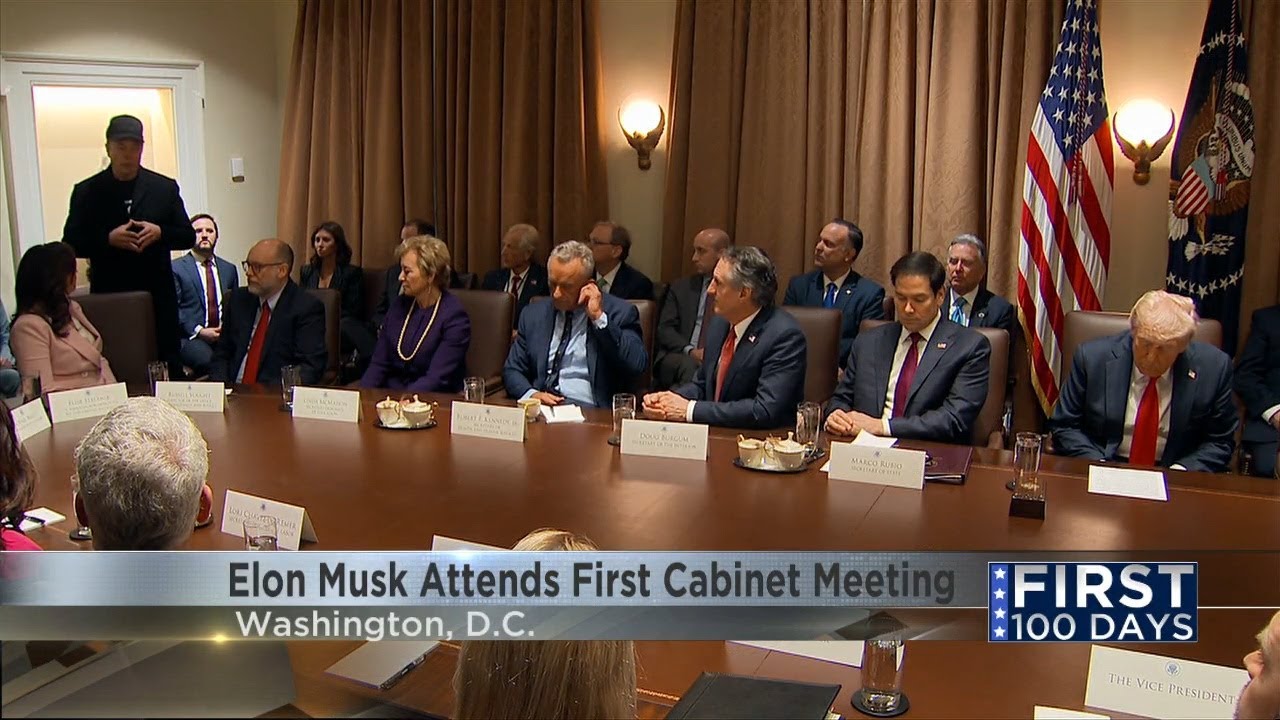 Elon Musk attends first cabinet meeting