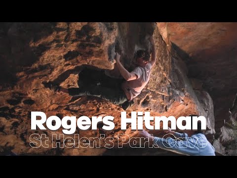 Bouldering: Rogers Hitman (hidden gem V6) at St Helens Park Cave, Sydney