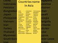 Countries name in Asia Asian Countries name #countries