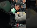 CANELO SHOWS MONSTROUS POWER HITTING PADS; TRAINING KNOCKOUT SHOT