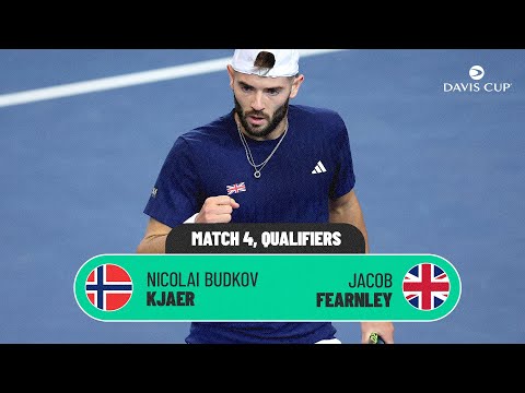 Kjaer v Jacob Fearnley | Norway v Great Britain | 2026 Davis Cup Qualifiers 1st Round Highlights