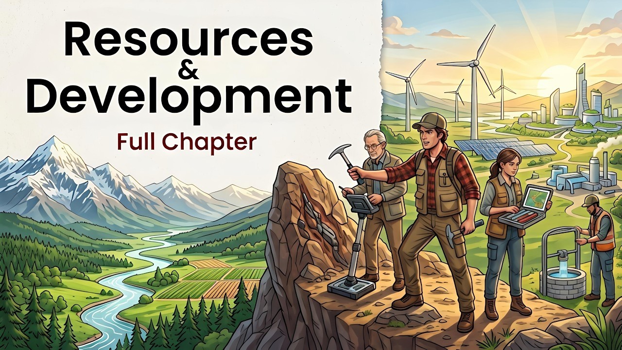 Thumbnail for Resources and Development class 10 geography ch 1 | Full Chapter in animation |