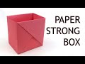 How To Make A Strong Box From Paper Origami Box Folding