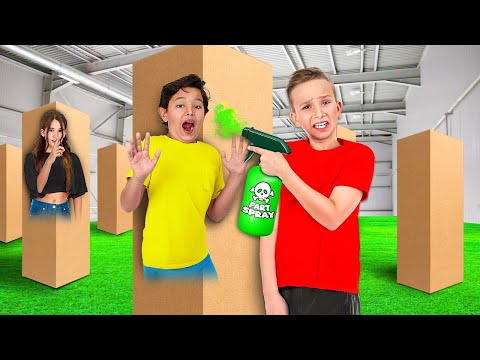 ¡DESAFÍO EXTREMO DEL ESCONDITE EN CAJAS!