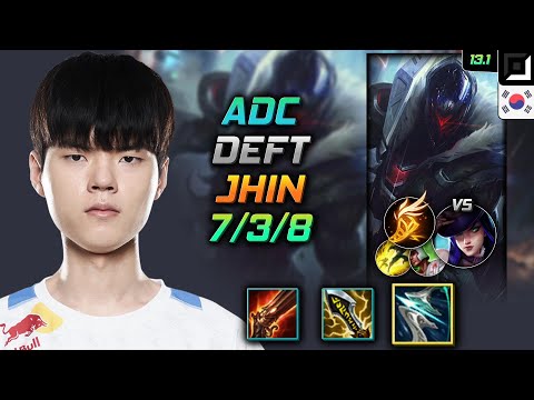 Deft Adc Jhin Build Galeforce Fleet Footwork - Jhin Adc vs Caitlyn - LOL KR 13.1