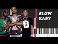Migos ft Drake - Walk It Talk It (SLOW EASY PIANO TUTORIAL)