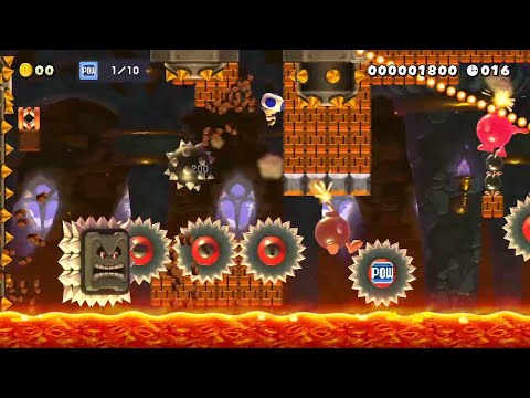 【マリオメーカー2】自作スピードラン「[20s] Collapsing Castle」