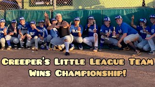 Creeper's Little League Team Wins Championship!