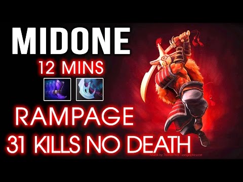 Dota 2 MidOne Juggernaut - Rampage with 31 Kills no Death