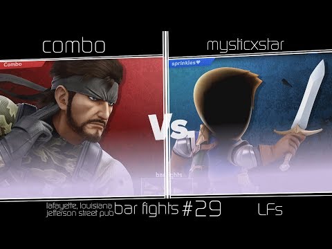 Combo (Snake, Cloud) vs. mysticxstar (Mii Swordfighter, Zelda) - Bar Fights #29 LFs