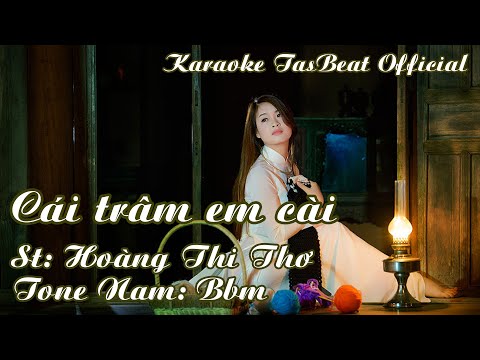 Karaoke Cái Trâm Em Cài Tone Nam | TAS BEAT