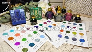 Every Ferris Wheel Press Ink Swatched!| Fountain Pen Ink Test @ferriswheelpress3796  #inkswatching