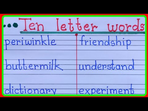 10 letter words |ten letter words in English |ten letter words in English