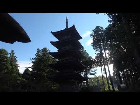 Five-storied pagoda of Myosenji Temple in Sado City
