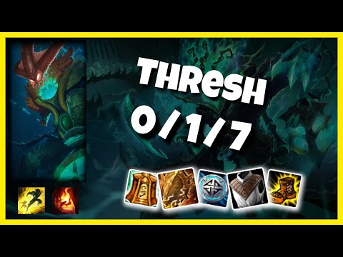 KOREAN Challenger Thresh SUPPORT (0/1/7) vs LEONA Gameplay Replay - Patch 10.20