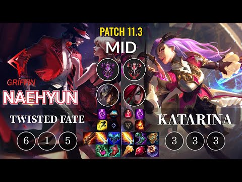 GRF Naehyun Twisted Fate vs Katarina Mid - KR Patch 11.3