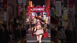 What If Megumin Explored Tokyo’s Kabukicho? 🔥 | AI Short #aivideo #konosuba #megumin