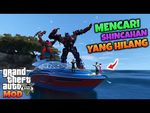 JUNIOR DINO OPTIMUS PRIME DAN IRONMAN MENCARI SHINCHAN DI PULAU TERPENCIL - GTA 5 MOD TRANSFORMER