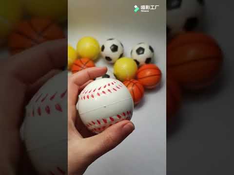 6pcs 6.3cm Squeeze Ball Toy Football Soft Foam Sponge Anti stress Baseball