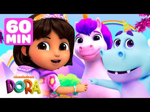 Dinosaurs, Unicorns, and More Magical Creatures! 🦖🦄 60 Minutes | Dora & Friends