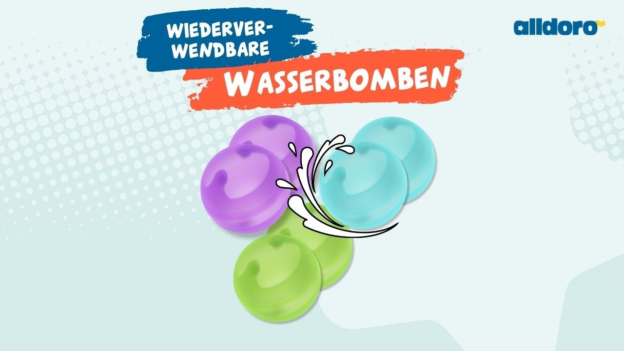 alldoro Wiederverwendbare Wasserbomben 6er-Set aus Silikon