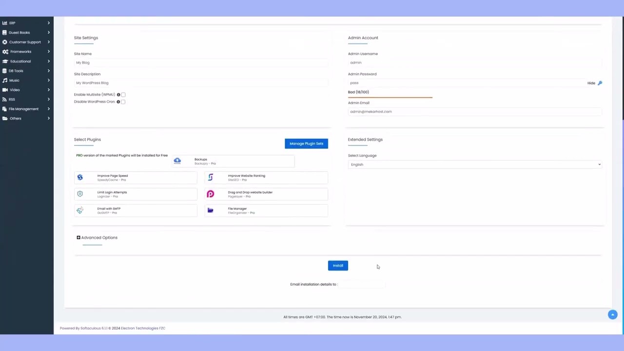 7  Installing WordPress One Click Install