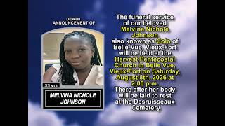 Melvina Nichole Johnson ~ Short Obituary