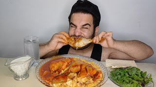 Savage mukbang |Big chicken thighs, lots of rice and stew.