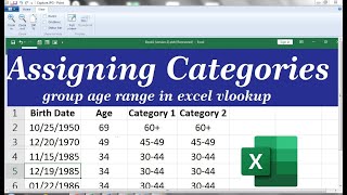 how to group age range in excel vlookup