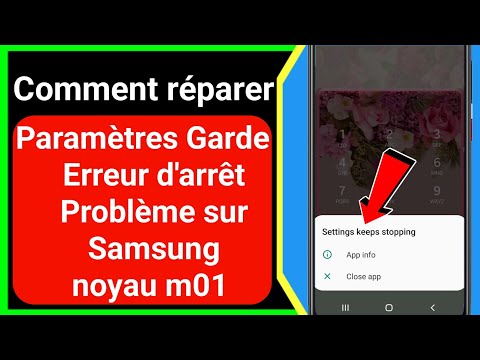 Comment réparer les paramètres continue d'arrêter l'erreur sur le noyau Samsung m01 core