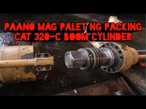 HOW TO REPLACE BOOM-UP CYLINDER PACKING @ CATERPILLAR 320-C