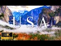 FLYING OVER THE USA (4K UHD) - Calming Music With Stunning Natural Landscape Videos (Video Ultra HD)