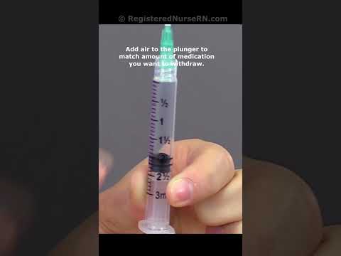 Inject Air Into a Vial for Medication Administration Nursing Tip #shorts